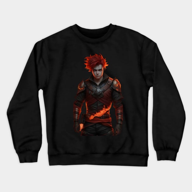 Fire Boy Crewneck Sweatshirt by JayDs Shop